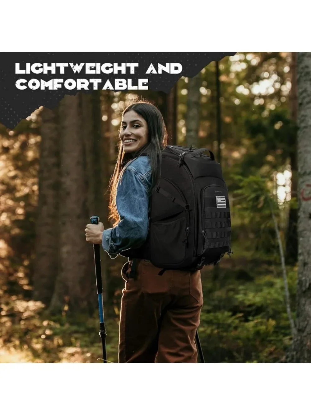 Water Resistant 40L Tactical Backpack for Men, Military Style, Outdoor Gear